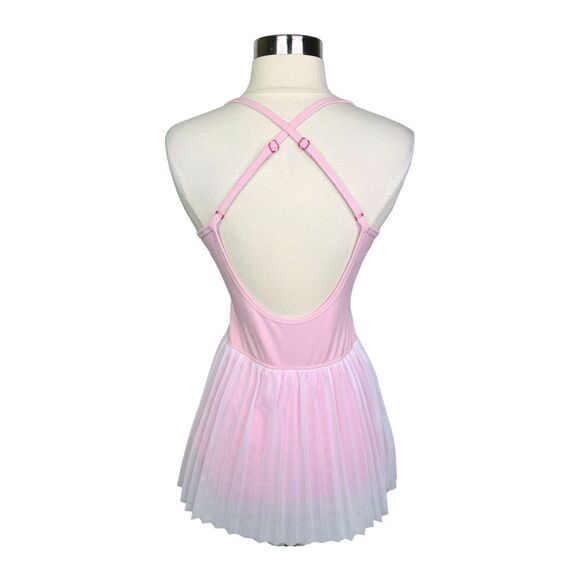 Terez TLC Tennis Dress - White / Pink - Size Large - Picture 5 of 7
